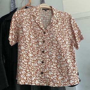 Vans geometric short sleeve button up!